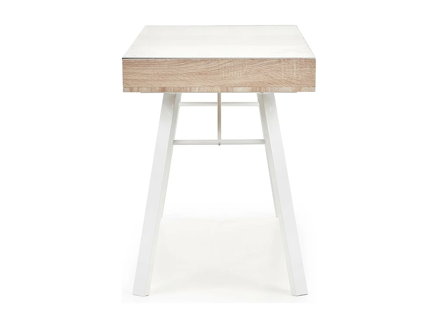 Escritorio escandinavo con tapa de cristal Leo