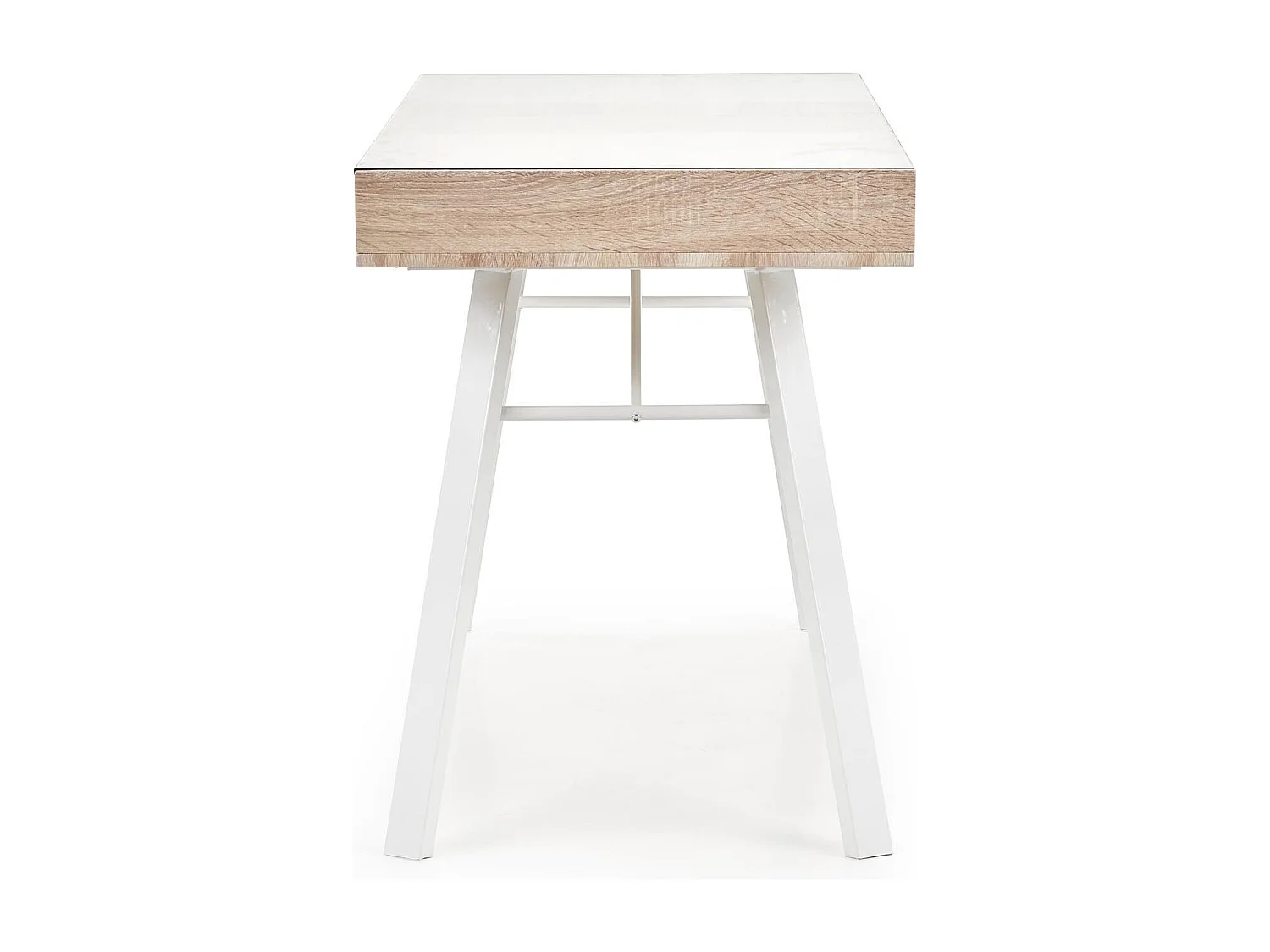 Bureau scandinave avec plateau verre Leo