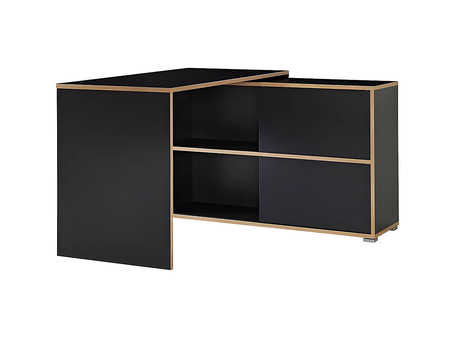 Bureau d'angle gris Leader