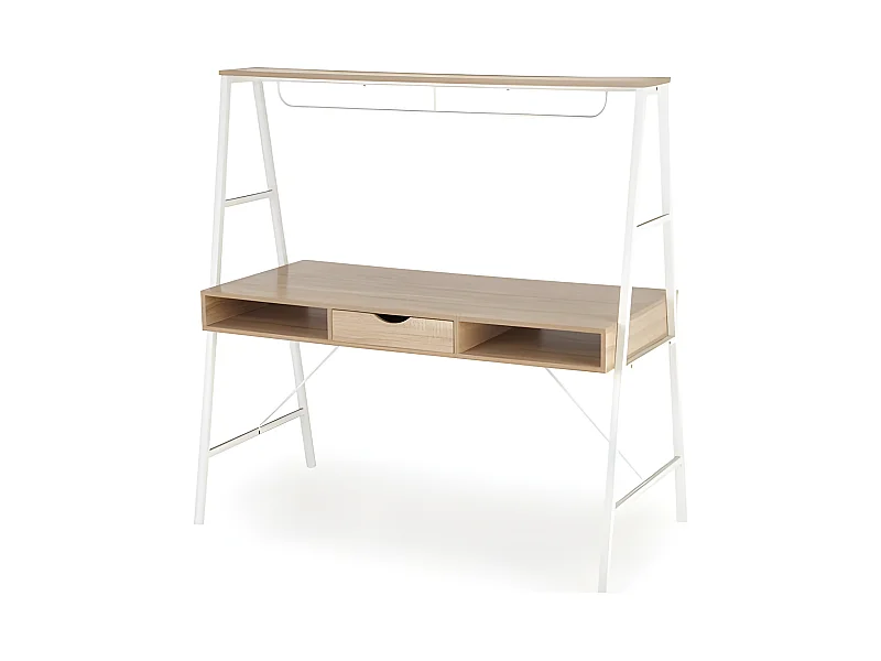 Bureau design chêne sonoma et blanc YKAR