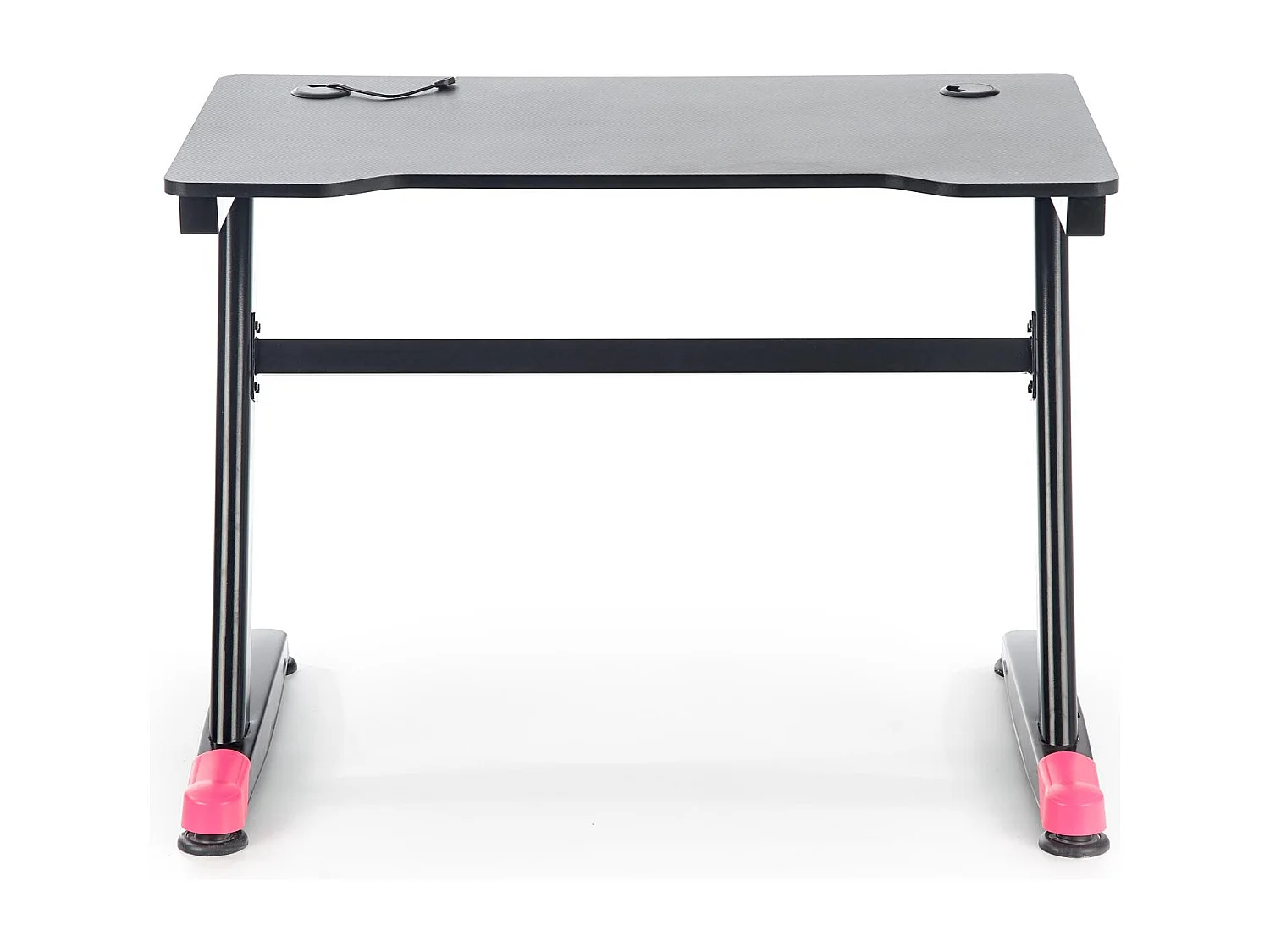 Escritorio gamer negro y rojo con patas de acero NERD