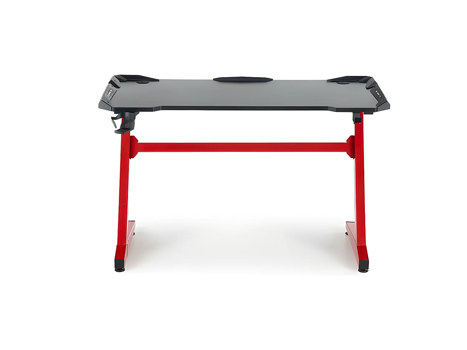 Bureau design gamer noir et rouge à LED Tilik