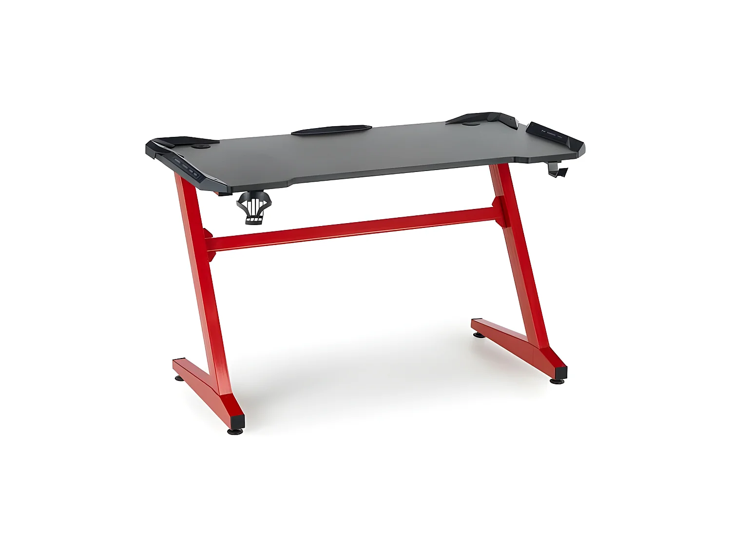 Bureau design gamer noir et rouge à LED Tilik