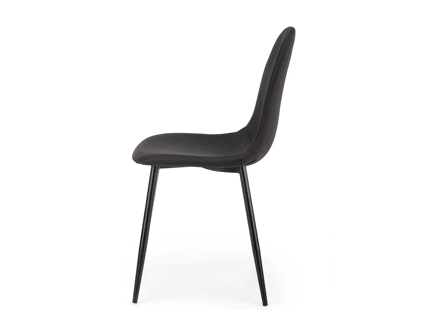 Chaise contemporaine noire en tissu avec pieds en métal DANU