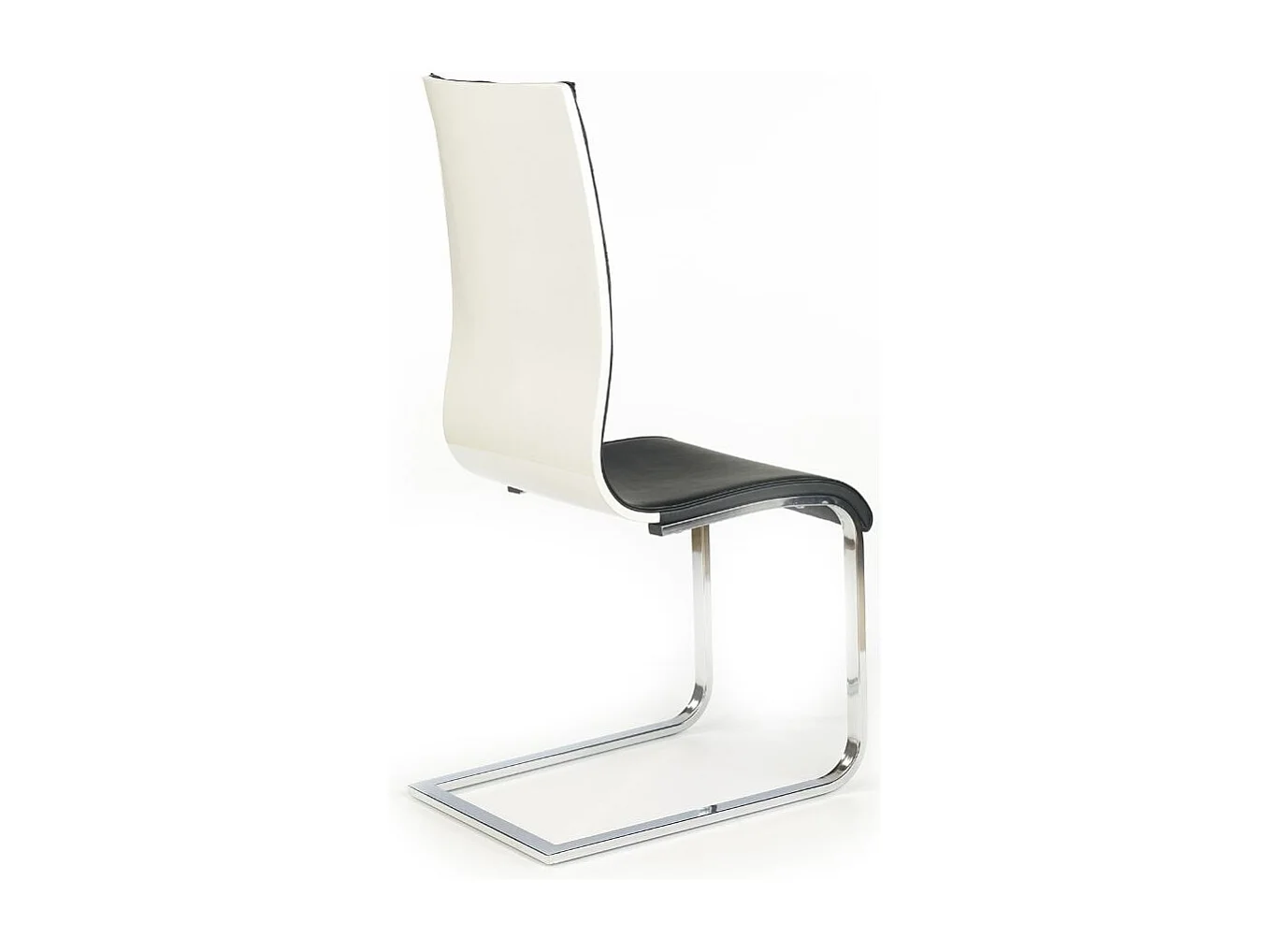 Chaise luge blanche et noire Reva