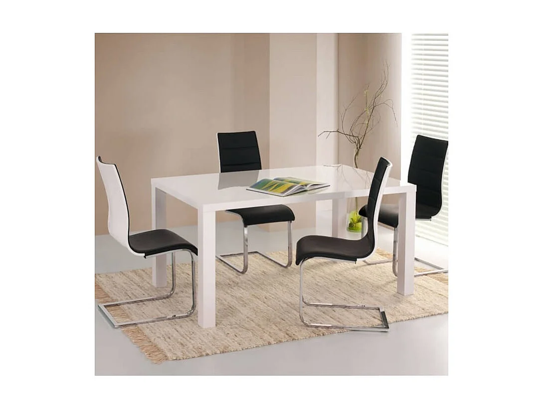 Chaise luge blanche et noire Reva