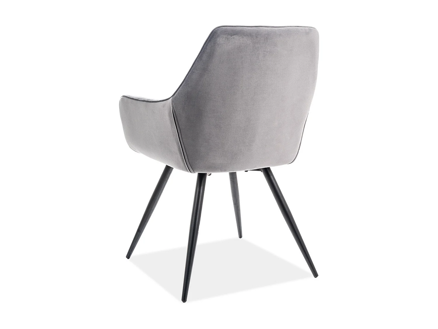 Chaise design en velours gris Quito