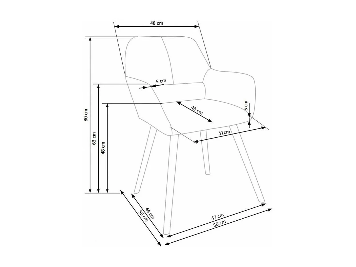 Chaise confort scandinave tissu beige pieds bois Will - Gris