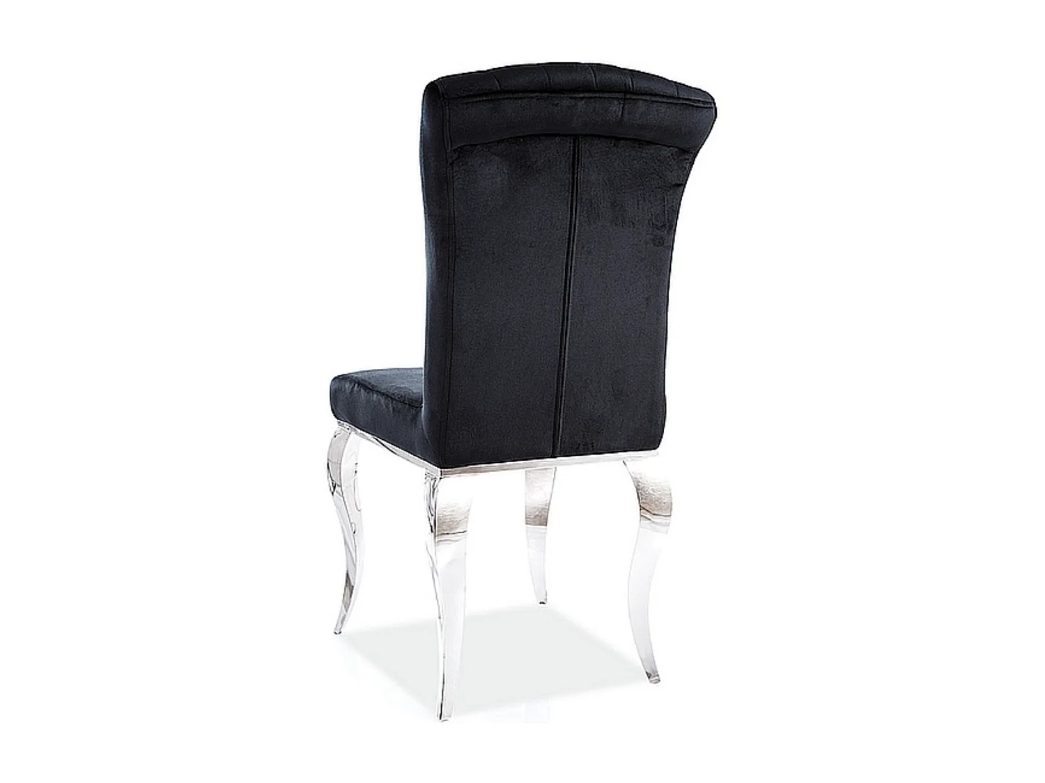 Silla barroca Bolti de metal y terciopelo negro