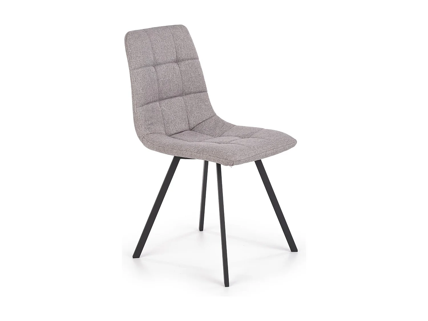 Chaise de salle à manger grise avec pieds en métal noir Ottawa