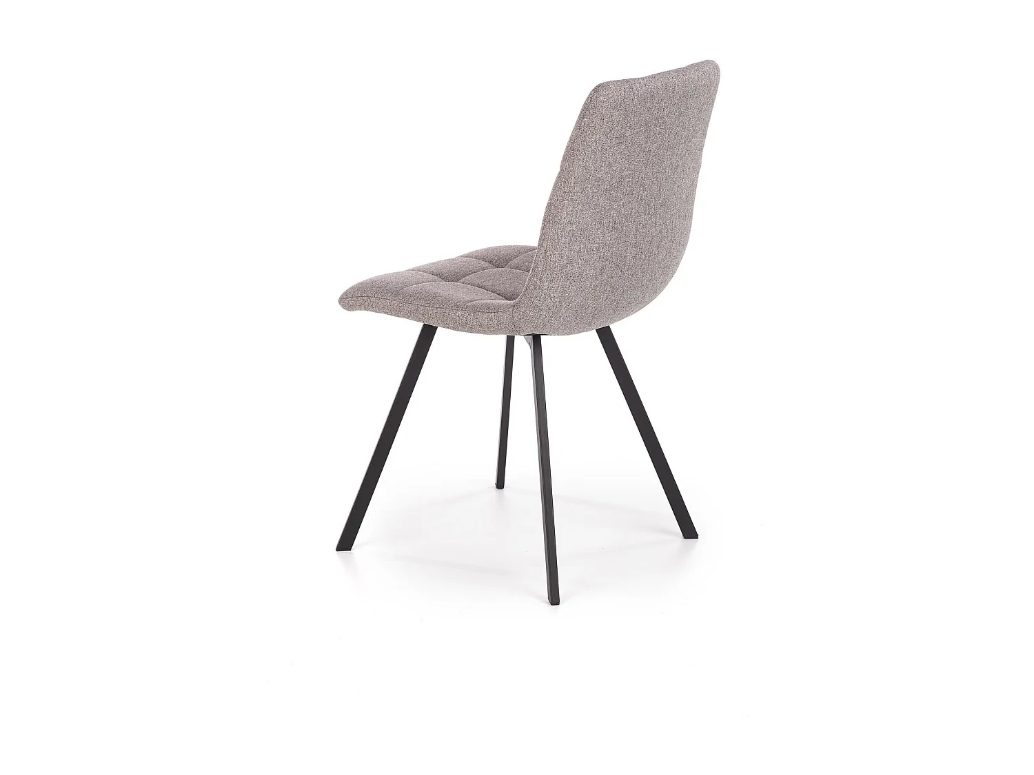 Chaise de salle à manger grise avec pieds en métal noir Ottawa