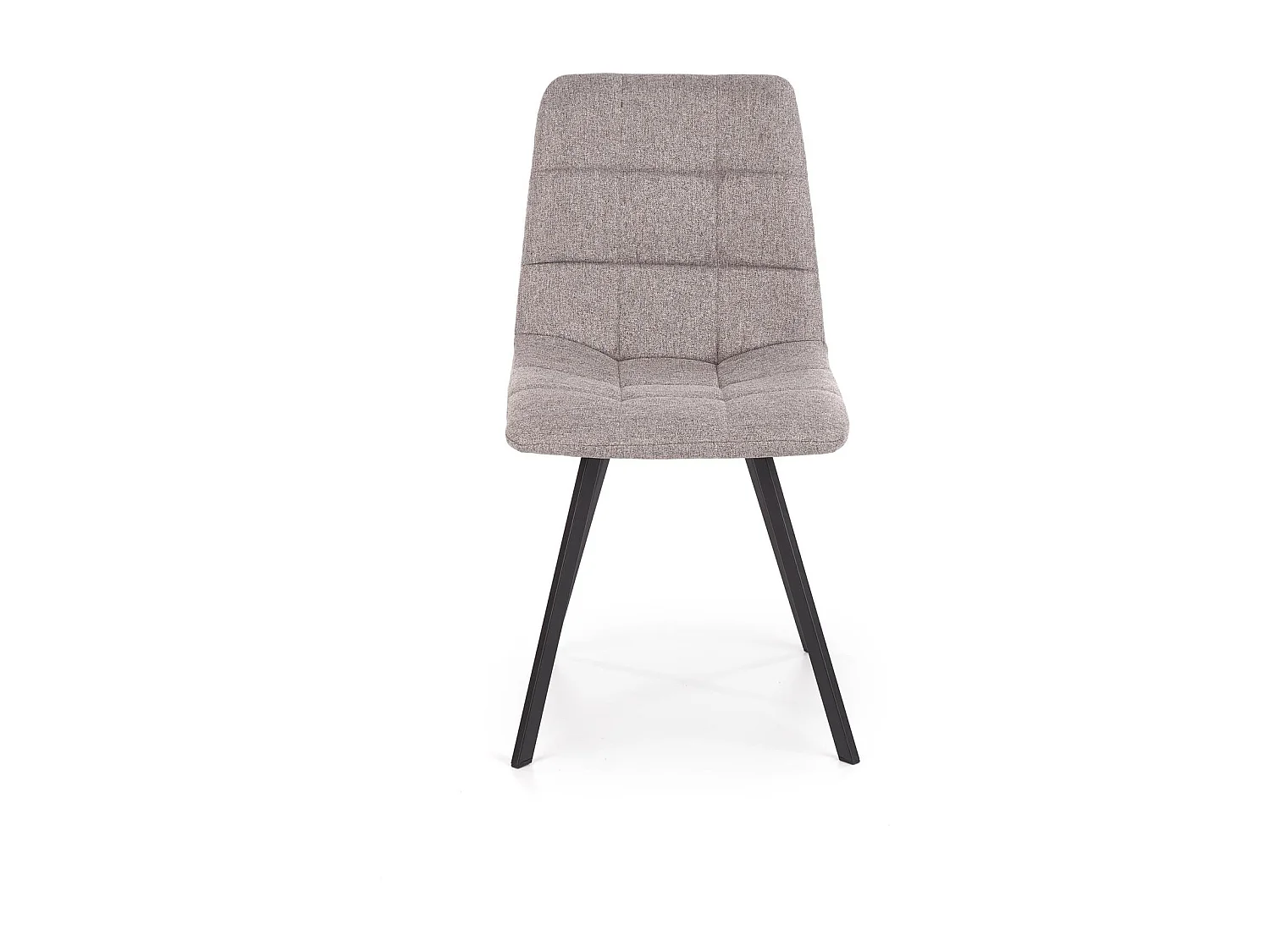 Chaise de salle à manger grise avec pieds en métal noir Ottawa
