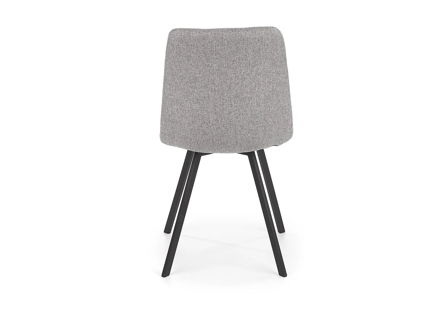 Chaise de salle à manger grise avec pieds en métal noir Ottawa