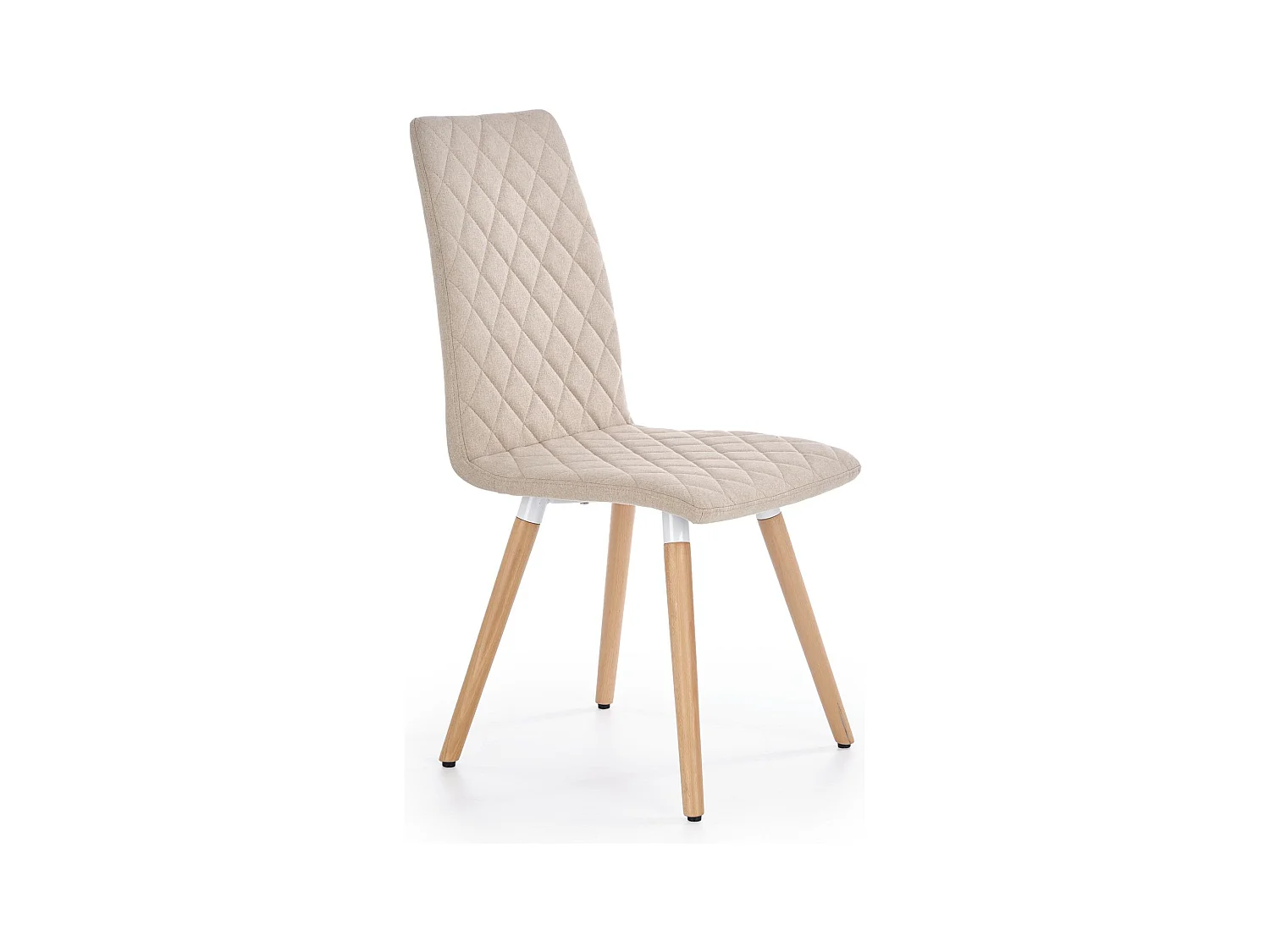 Chaise beige et bois capitonnée Will - Beige
