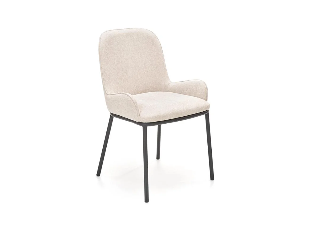 Chaise de salle à manger en tissu beige Steiner
