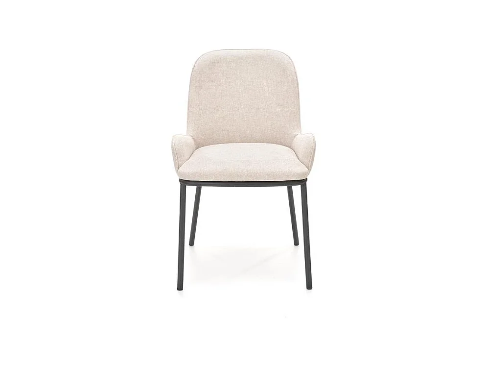 Silla de comedor de tela beige Steiner