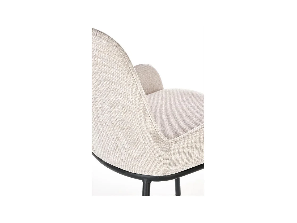 Silla de comedor de tela beige Steiner