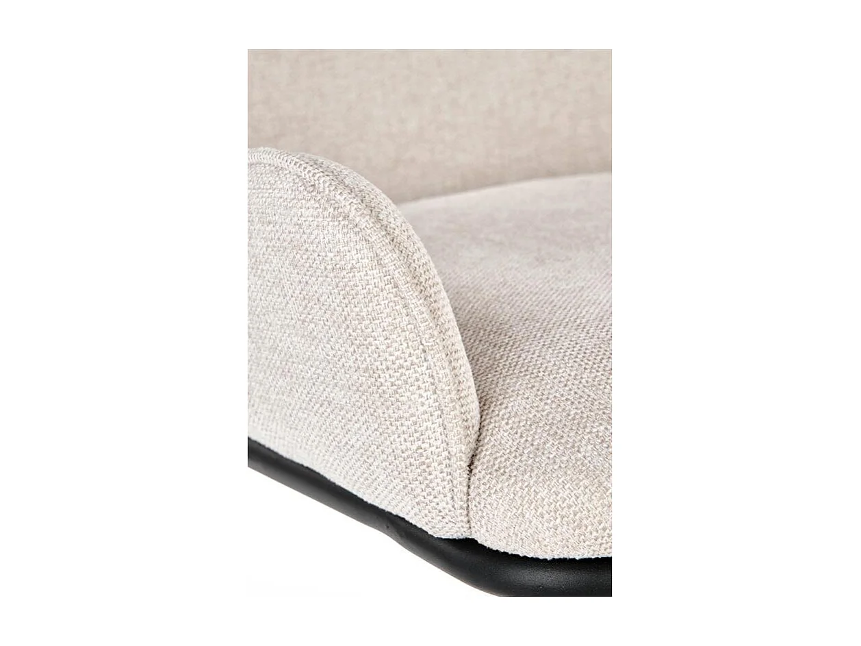 Silla de comedor de tela beige Steiner