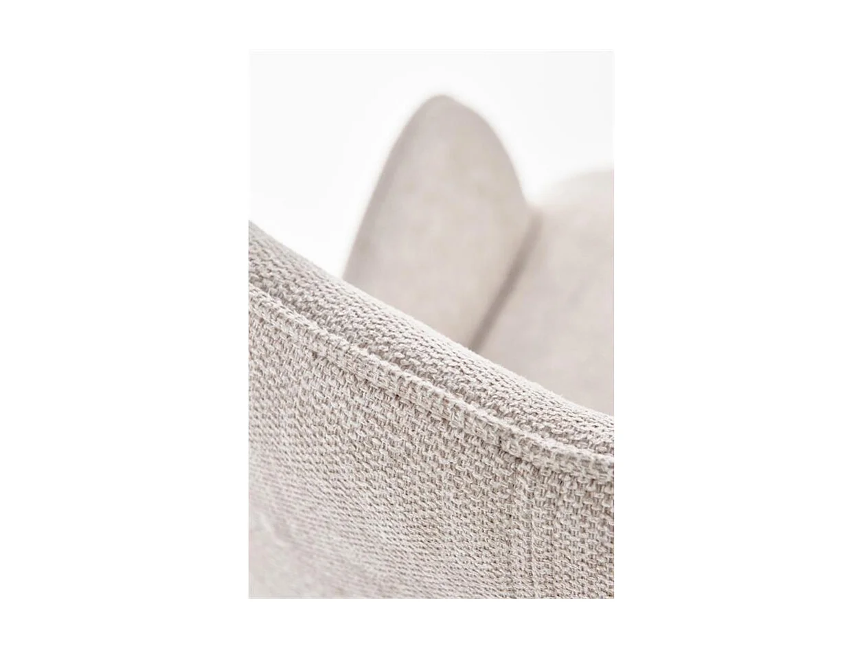 Silla de comedor de tela beige Steiner