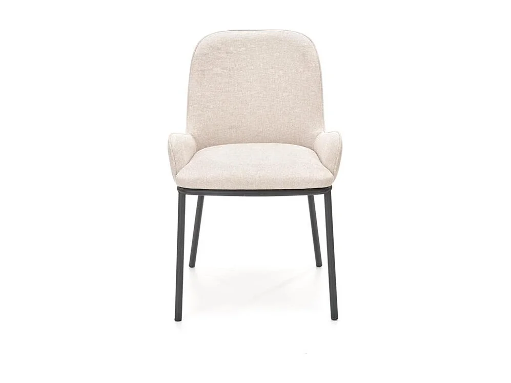 Silla de comedor de tela beige Steiner