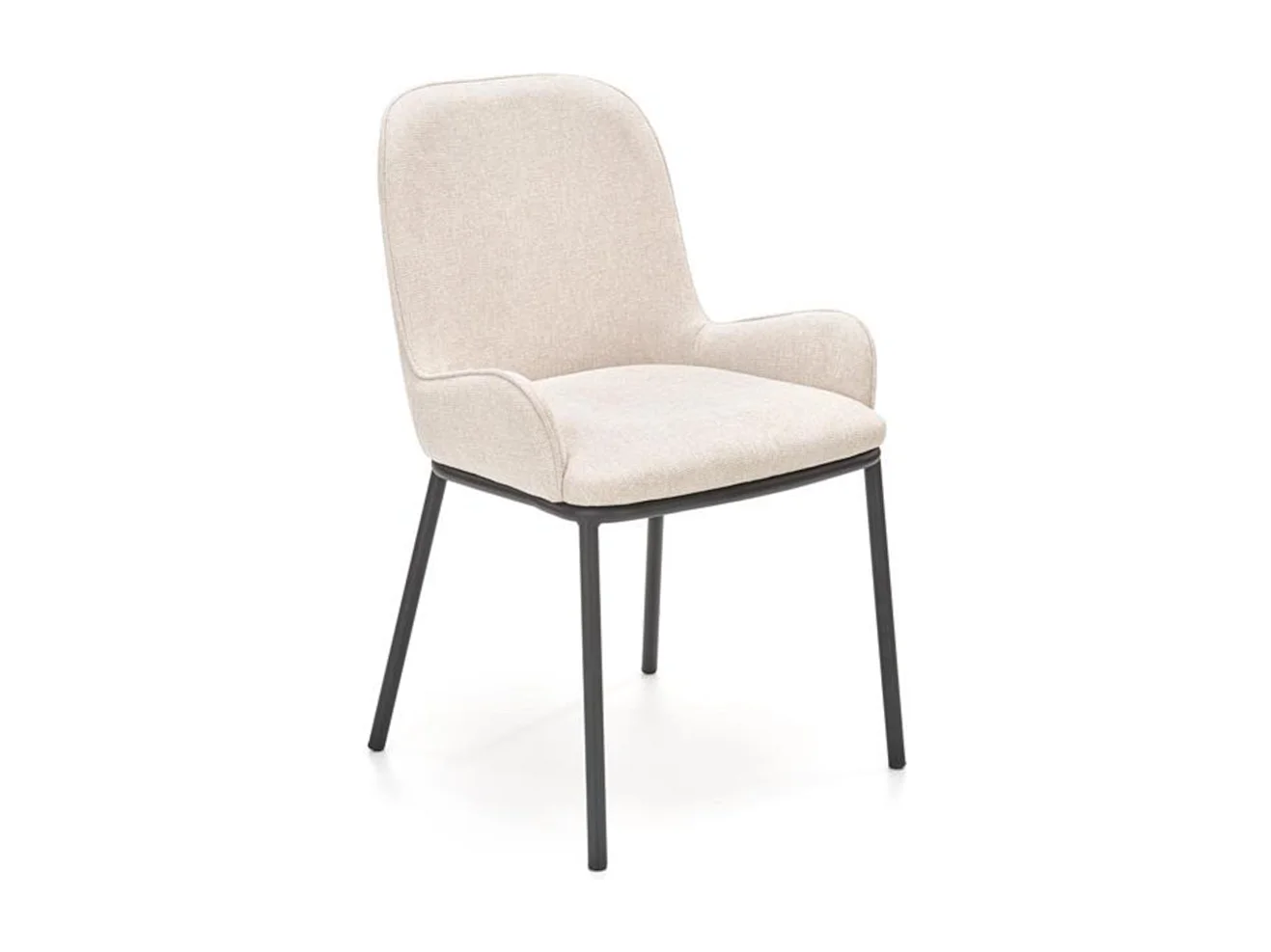 Silla de comedor de tela beige Steiner