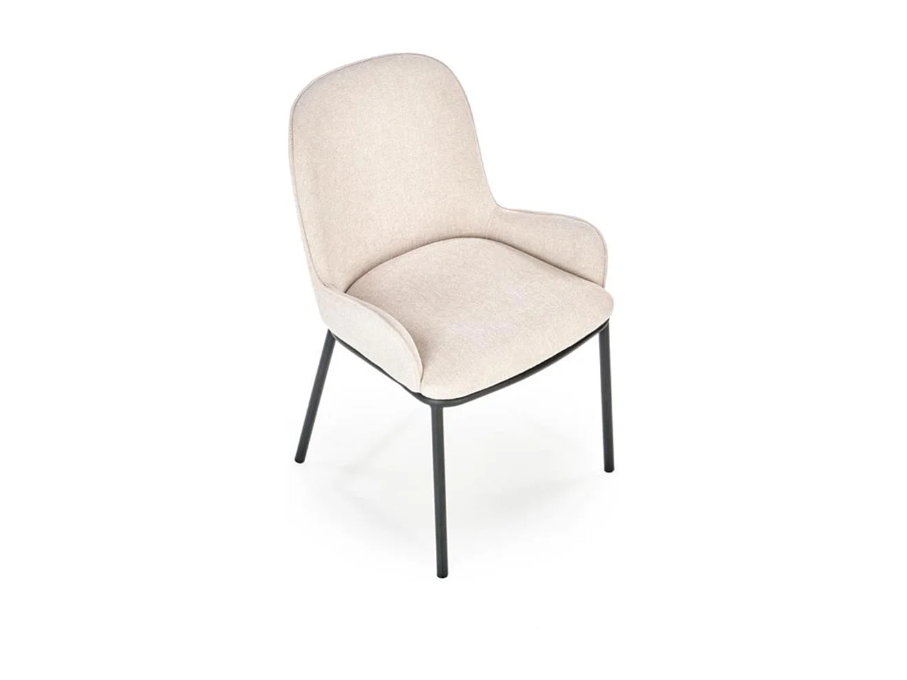 Silla de comedor de tela beige Steiner