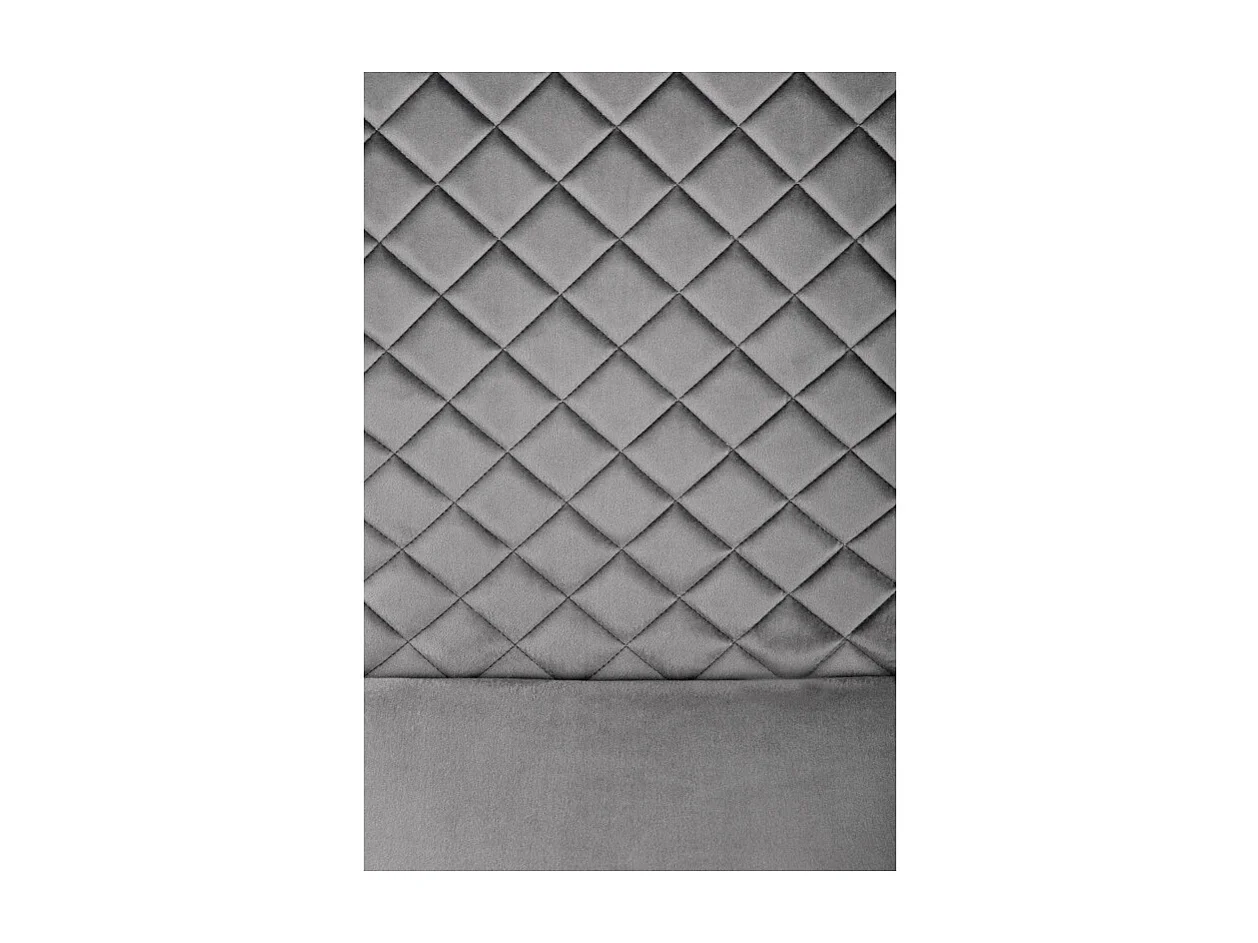 Sedia di design in velluto grigio con gamba a U in metallo nero VIDAR