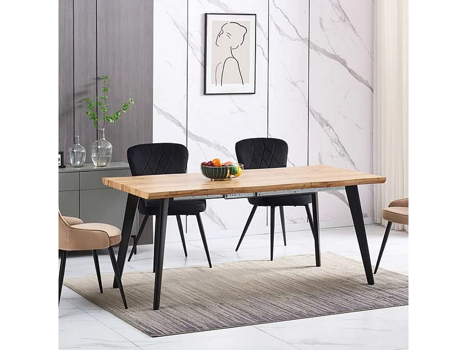 Sedia di design in metallo e velluto nero Tilop