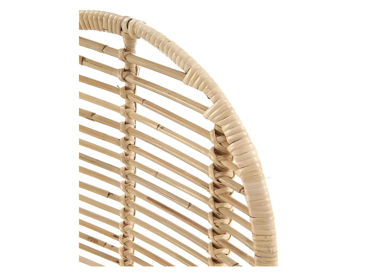 Silla de ratán natural con patas de acero negro Miel