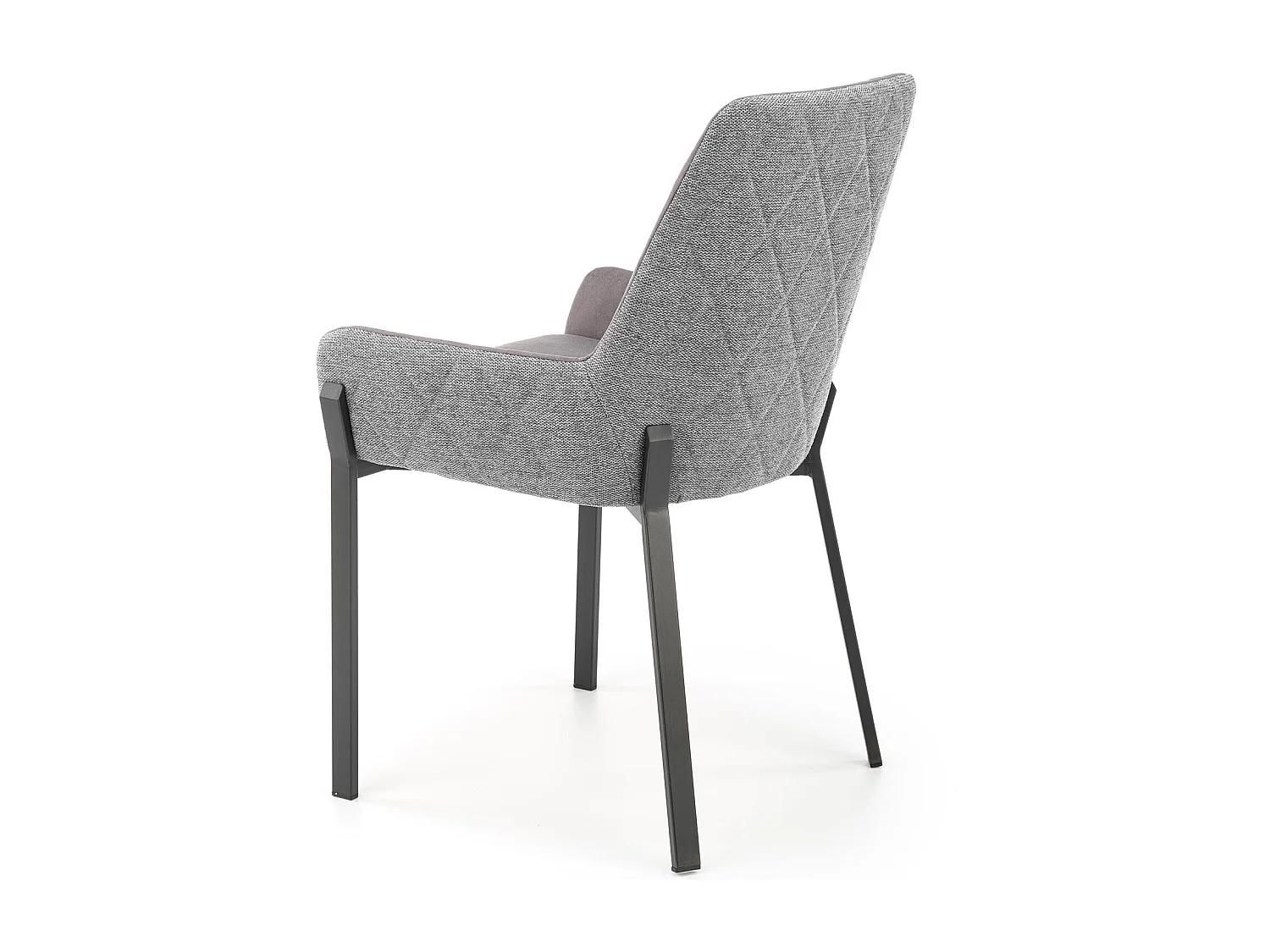 Silla de comedor gris con patas de metal negro OGMA