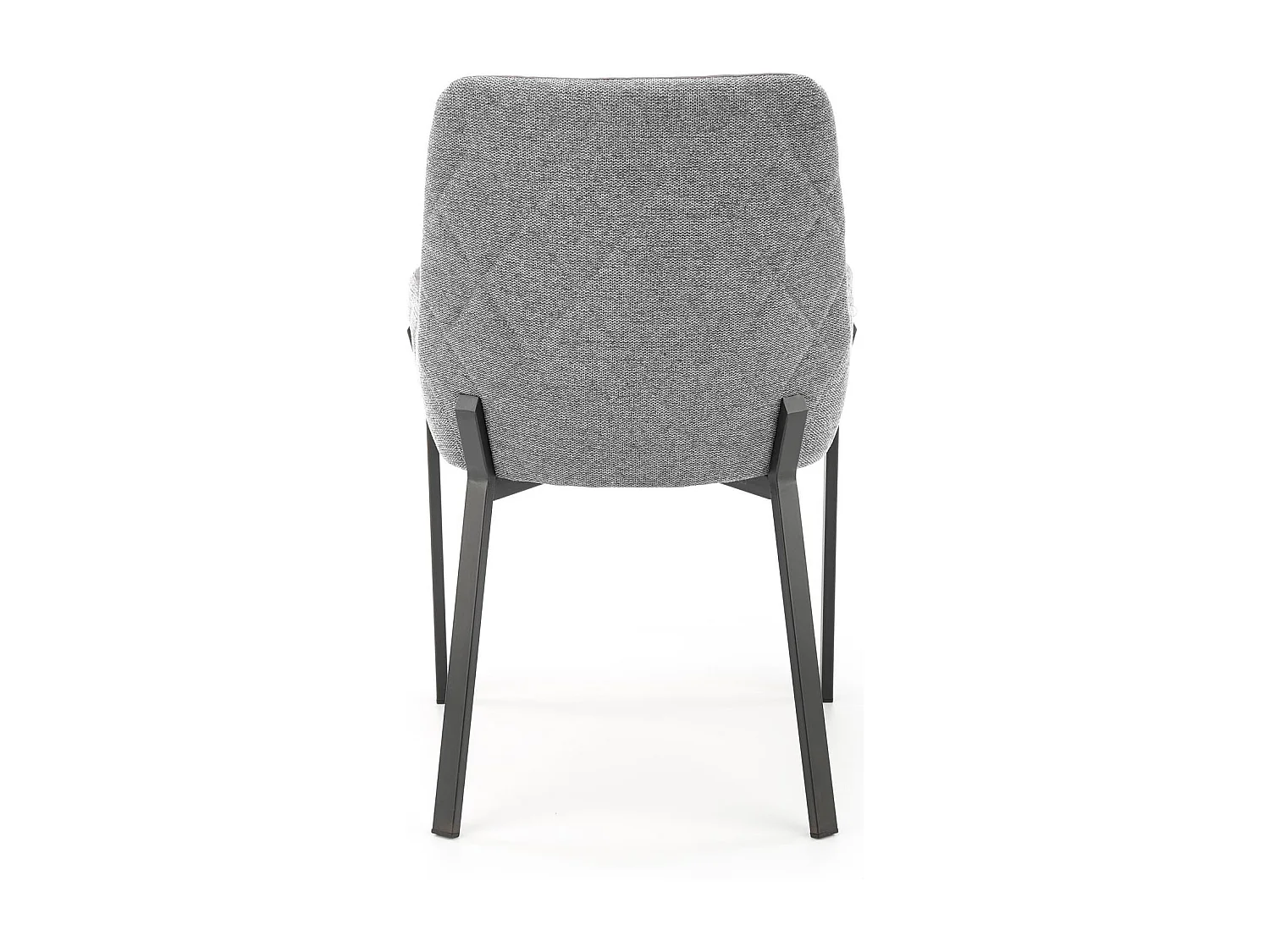 Sedia da pranzo grigia con gambe in metallo nero OGMA