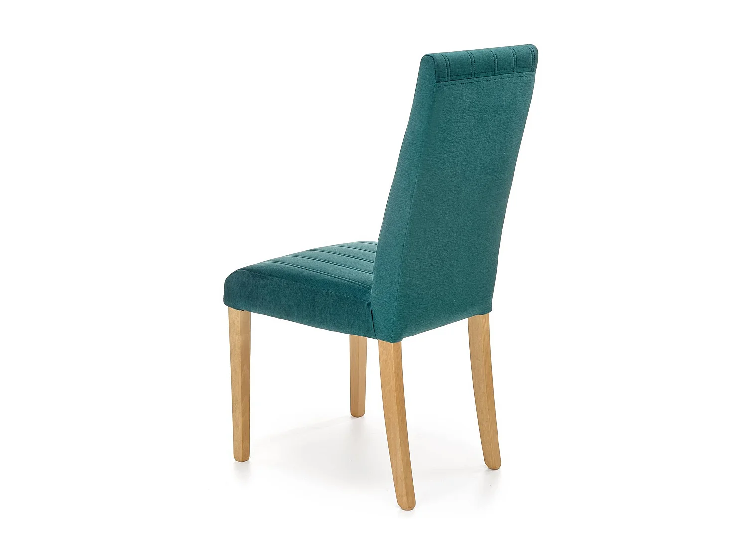 Chaise en velours vert matelassé avec pieds en bois massif KINTARO
