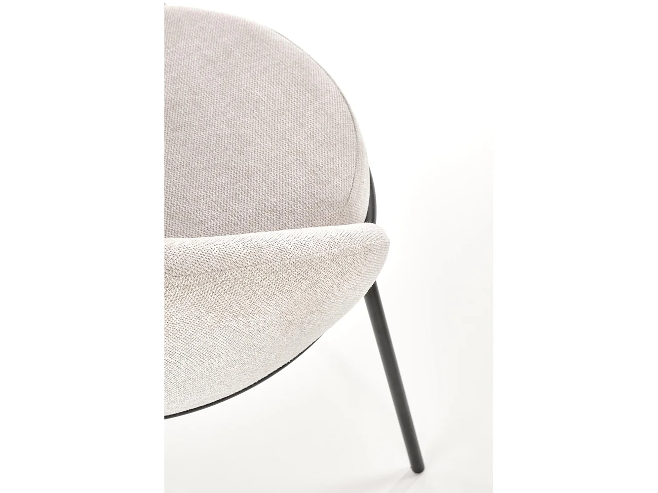 Chaise en tissu beige avec structure en métal GROIX