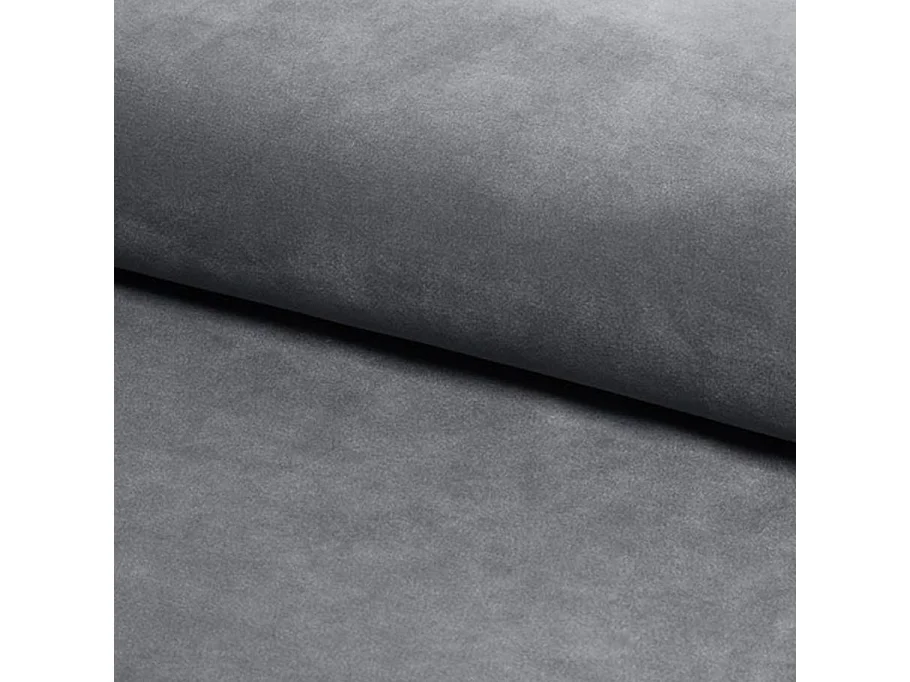 Chaise design velours gris et pieds noirs Harriet