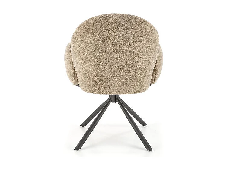 Sedia girevole design Stuart beige con braccioli