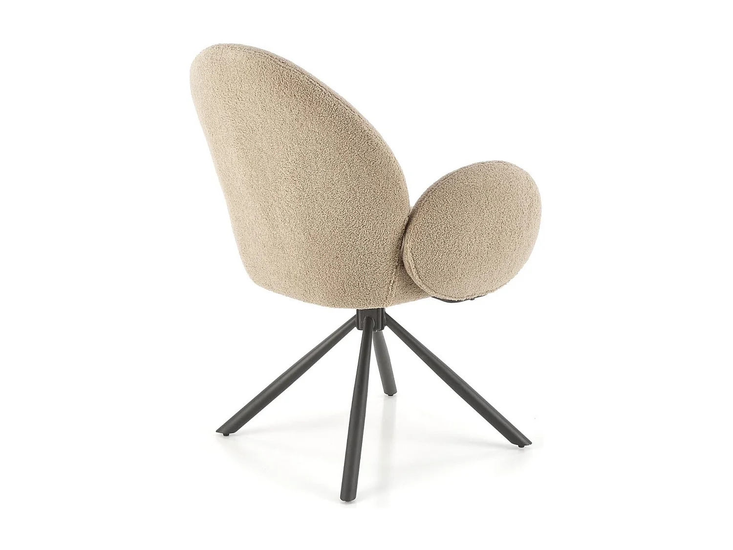 Chaise pivotante design beige avec accoudoirs Stuart