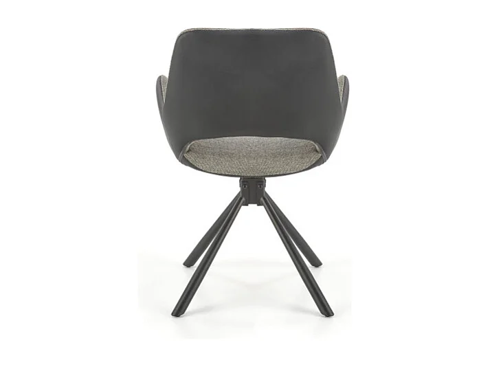 Silla giratoria Kasper de tela y piel ecológica