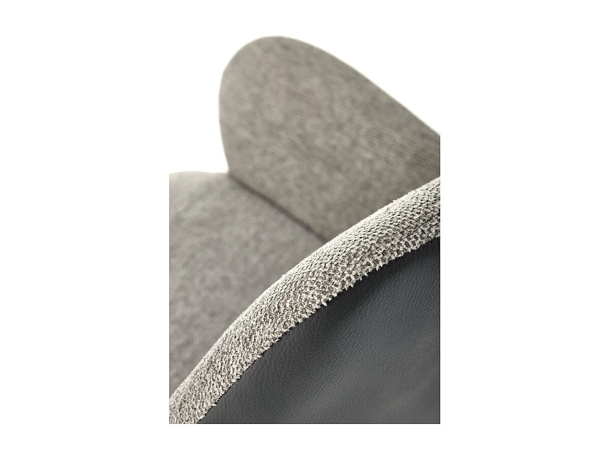 Silla giratoria Kasper de tela y piel ecológica