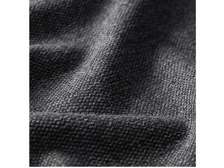 Chaise design en tissu gris foncé avec piètement en métal noir Marilou