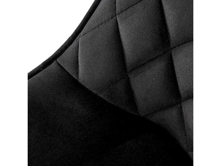 Sedia di design Jovil in metallo e velluto nero