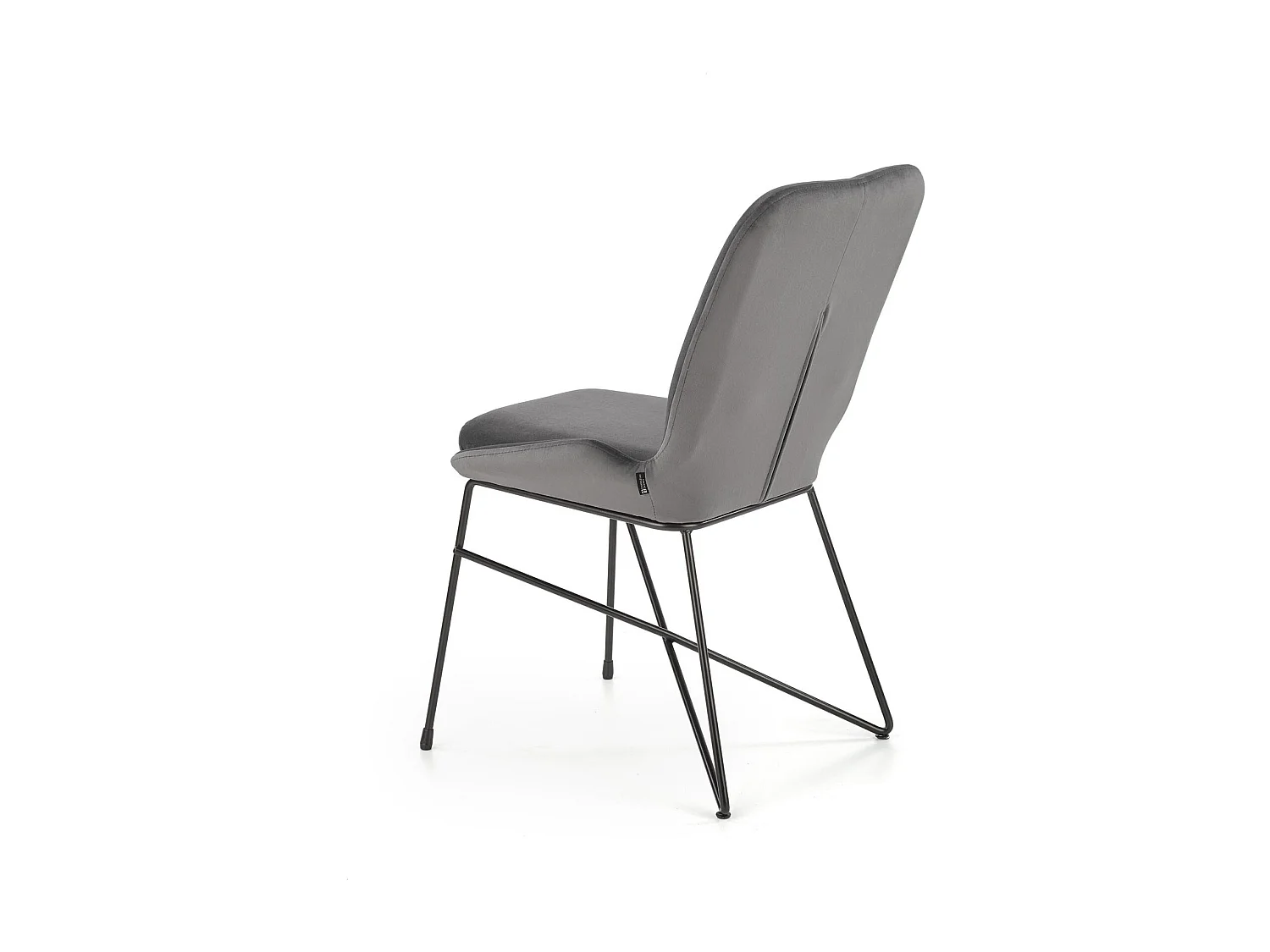 Silla de diseño de terciopelo gris AYA2