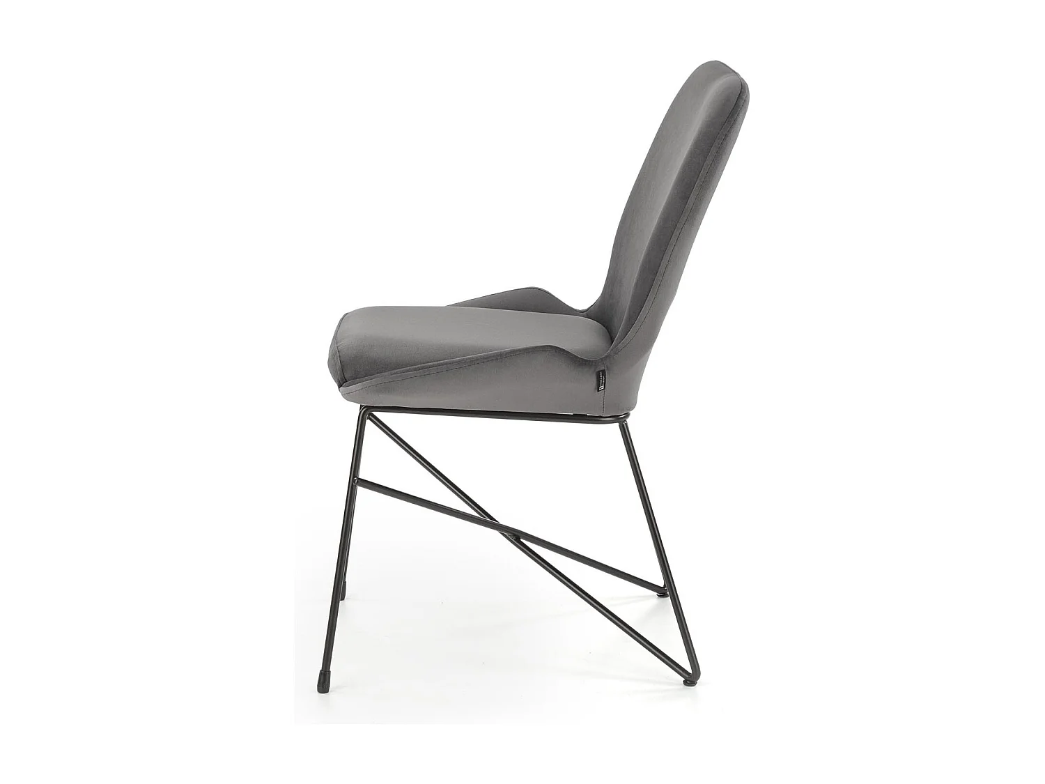 Silla de diseño de terciopelo gris AYA2