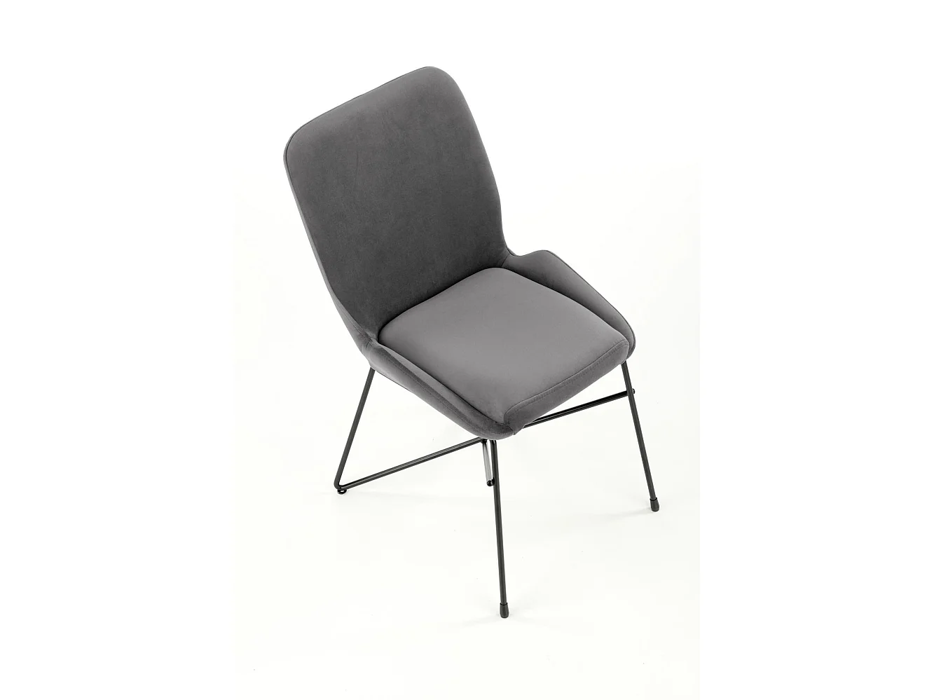 Silla de diseño de terciopelo gris AYA2