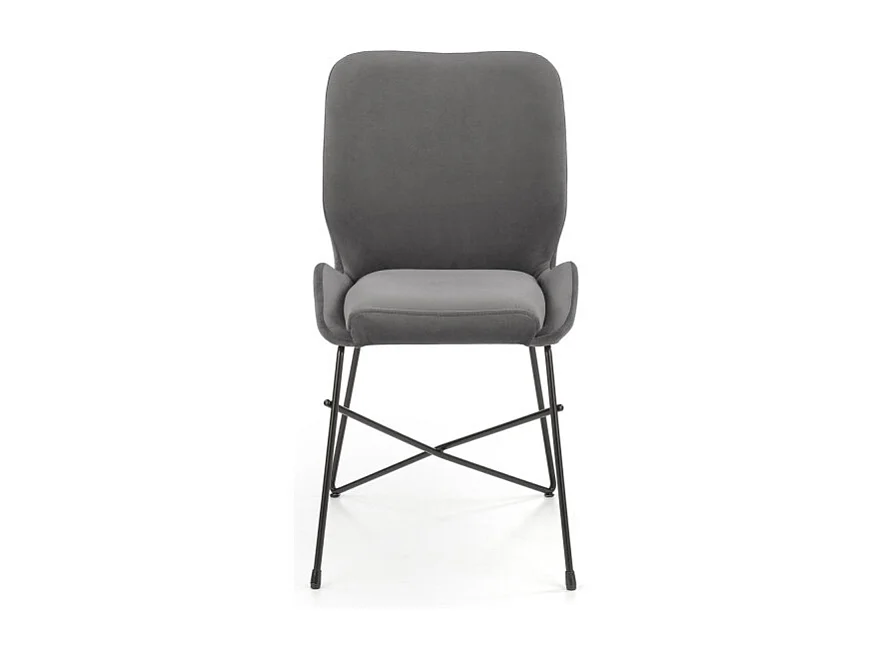 Silla de diseño de terciopelo gris AYA2