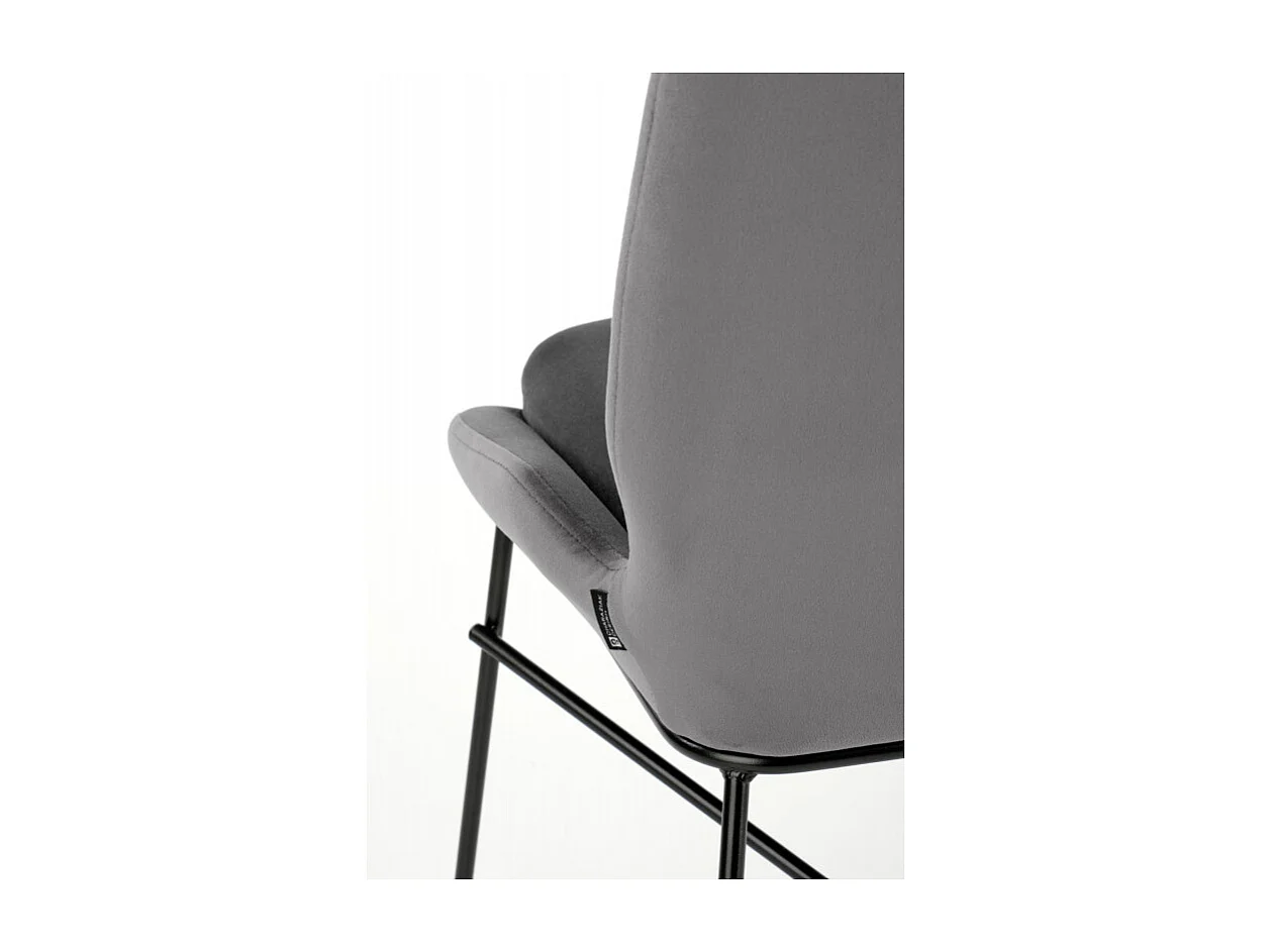 Silla de diseño de terciopelo gris AYA2