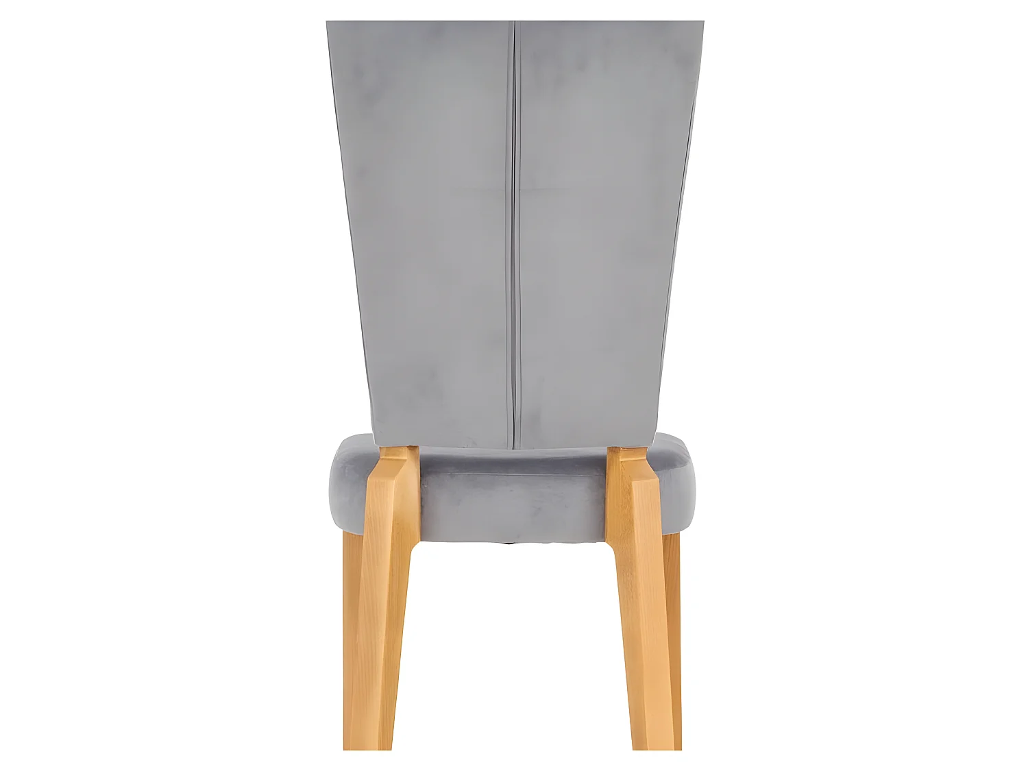 Silla escandinava de tela gris con patas de madera Angel