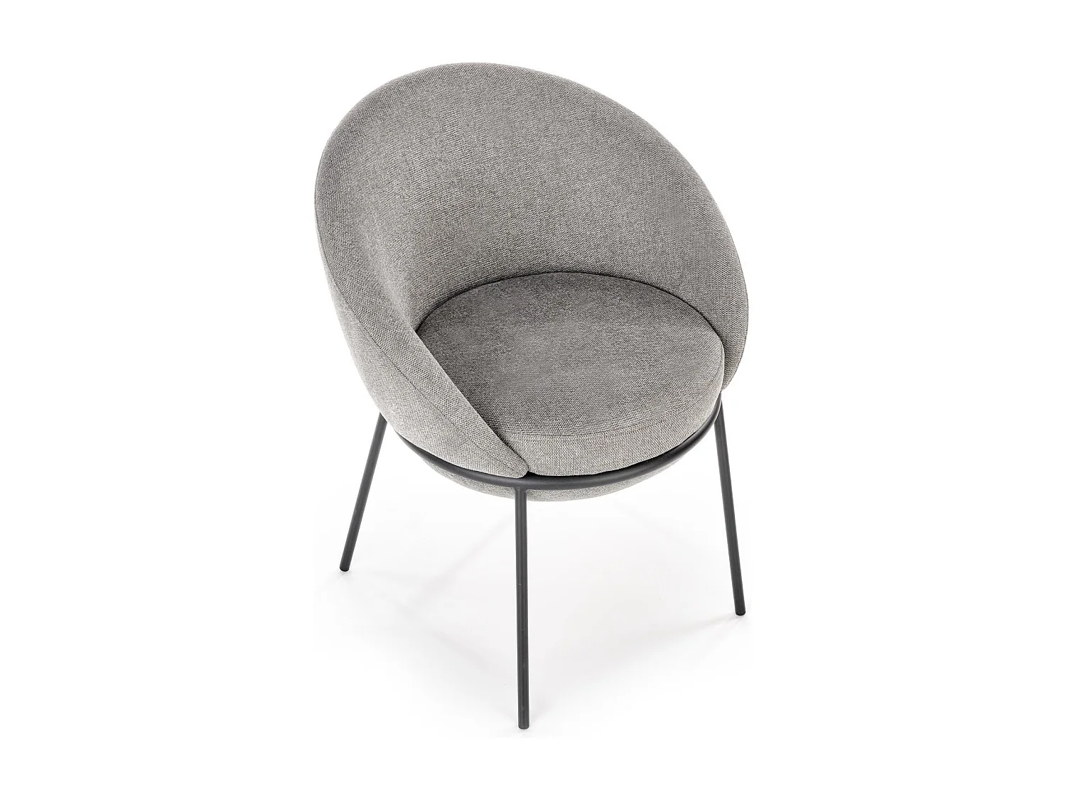 Chaise en tissu gris avec structure en métal GROIX