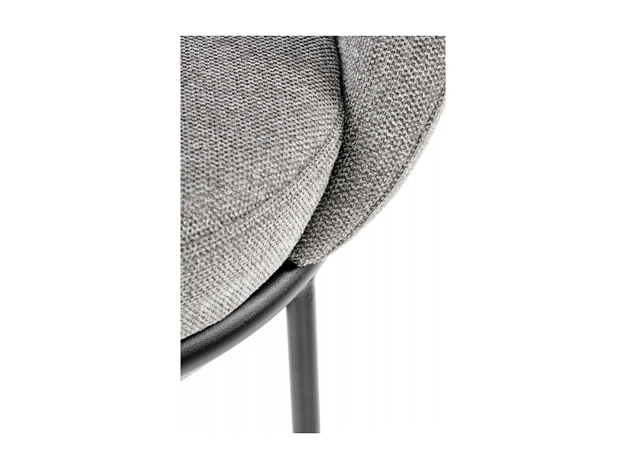 Chaise en tissu gris avec structure en métal GROIX