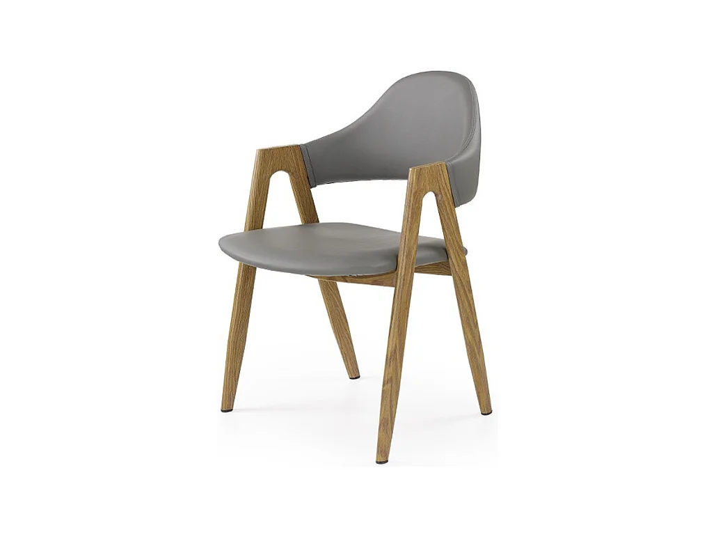 Chaise contemporaine couleur bois et gris Scotia