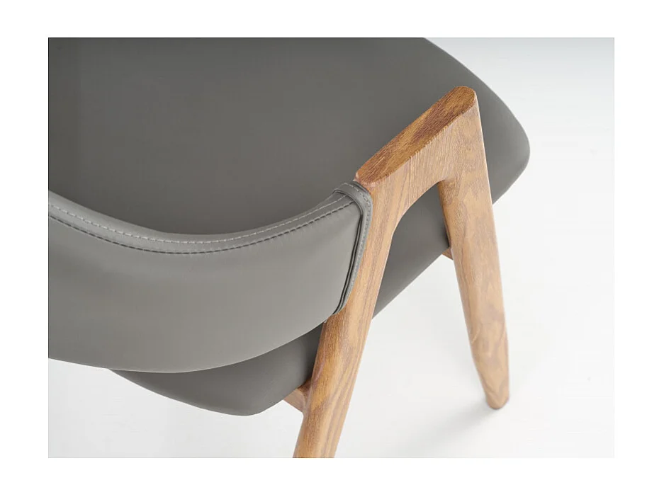 Sedia contemporanea Scotia in legno e grigio